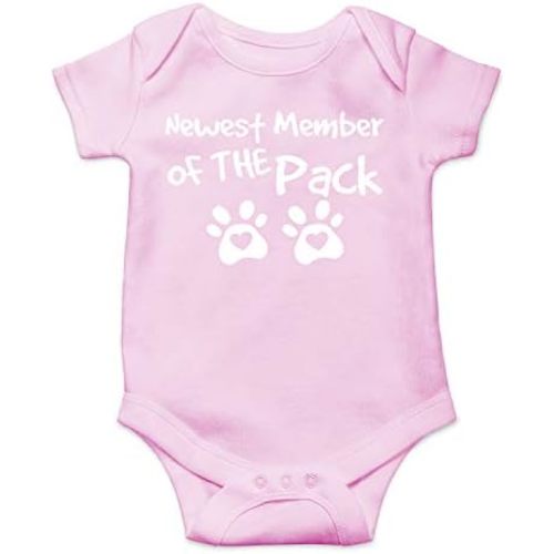 Newest Member of The Pack - Funny Baby Essentials Bodysuit - Newborn Girl Outfits Baby Romper