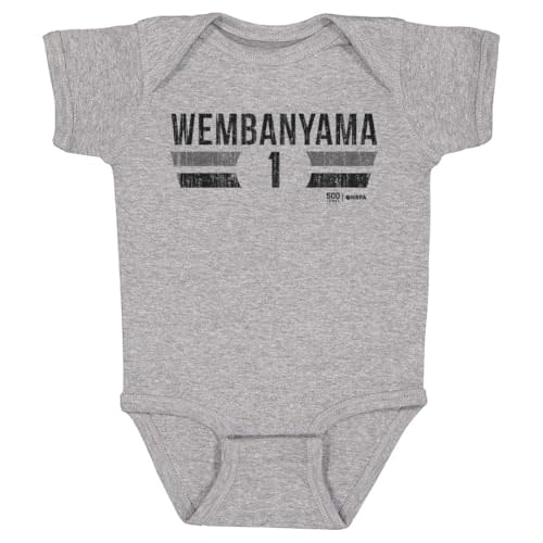 500 LEVEL Victor Wembanyama San Antonio Spurs Font San Antonio Spurs One-Piece Infant Bodysuit