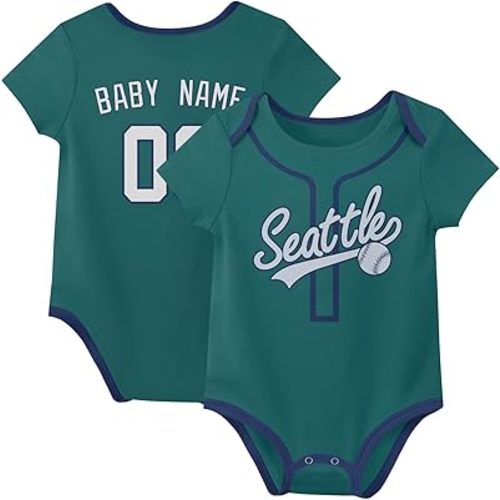 KREDE Baby Clothes Unisex Bodysuit Personalized Custom Baby Name Number Gifts for Boy Girl