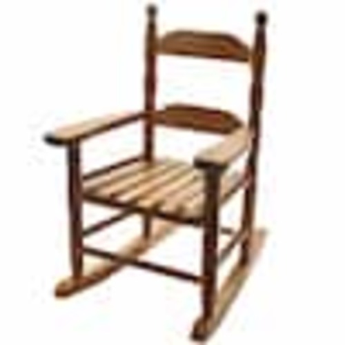 Hngilkoo Brown Wood Outdoor Rocking Chair for Ages 3-6 Kids Children Patio Porch Lawn Lounge Living Room (1-Pack) AN2T33-Brown