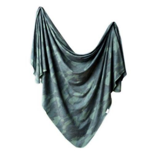 Copper Pearl™ Hunter Knit Swaddle Blanket in Green - CAMO - 46" X 46"