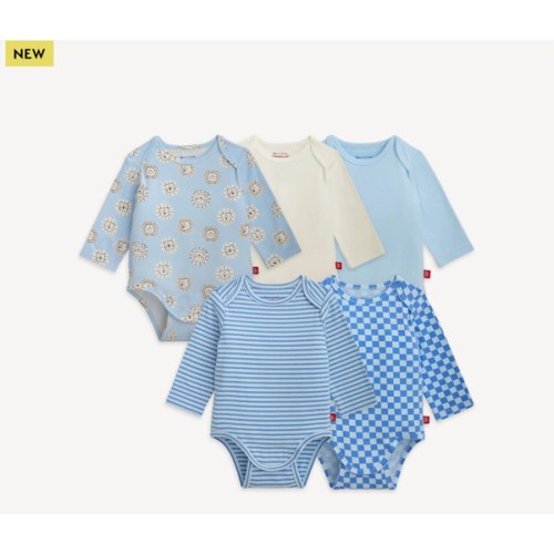 Magnetic 5-Pack Bodysuit 0-3