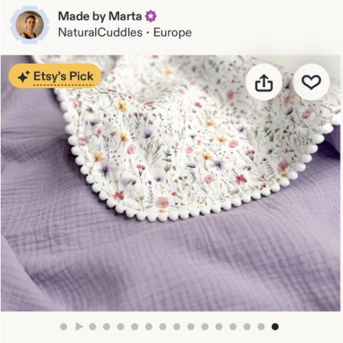 Personalized Floral Baby Blanket- Organic Muslin Double Gauze, Embroidered Name Newborn Gift, Handmade Baby Shower Present, Custom Baby Gift