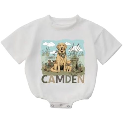 Custom Name Baby Boys Bubble Romper Camo Mallard Duck Hunting Newborn Infant Outfit 0-24 Months