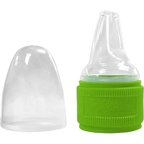 green sprouts Spout Adapter for Water Bottle, Quickly Converts a Standard Bottle into a Sippy Cup, Collar Fits Two Bottle Sizes, One Size