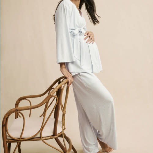 LAKE | Women | DreamModal Pajamas | Fog Maternity Kimono Bundle