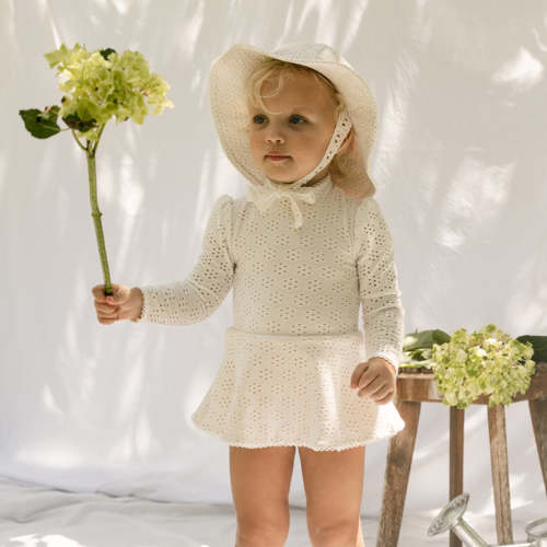 Valentina Bodysuit · Gardenia | Baby & Girls Swimsuits | Girls Bikinis | Luxury Swimsuits & Bikinis For Girls & Baby – Petit Playa