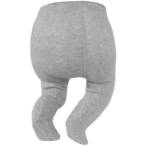 Zando Opaque Cotton Tights for Baby Girls, Infants & Toddlers, Cozy Winter Leggings with Cable Knit Design, Size 0-3M to 6-7T
