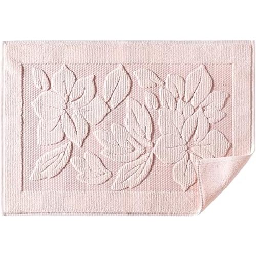 Bath Mat - Bath Rug - Bath Mats for Bathroom - Washable Shower Mats - Sink Floor Towels - 100% Turkish Cotton Bathroom Mats (1, Light Pink)