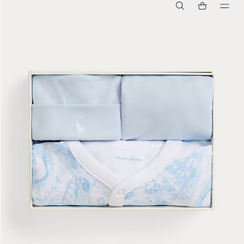 Toile Cotton 3-Piece Gift Set size new born