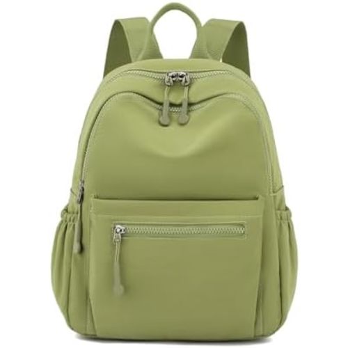 Mini Nylon Women Backpacks,11L Small Ladies backpacks Casual Lightweight Women Shopping Travel Daypack (Z1-green)