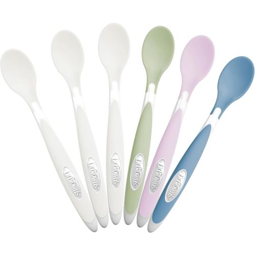 Dr. Brown's Designed to Nourish Soft-Tip Toddler Feeding Spoons, 6-Pack