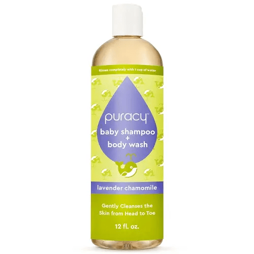 Puracy Baby Shampoo & Body Wash - Gently Scented Natural Baby Wash for Sensitive Skin -Lavender Chamomile Plant-Based Body Wash and Bath Soap For Daily Use - 12 Fl.Oz