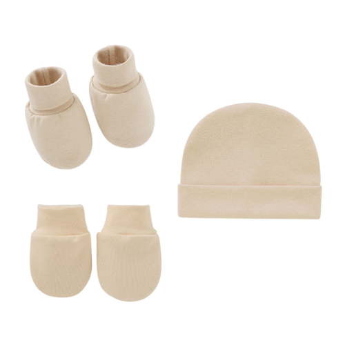 Newborn Hat Socks Gloves Set Anti-scratch Knit Elastic Soft Warm Photography Props Infant Accessory Baby Bonnet Beanie Gloves Socks Set