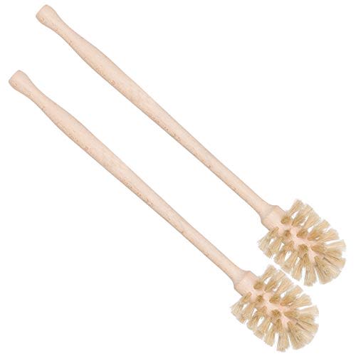 REDECKER Bottle Brush Cleaner - Horsehair and Beechwood Handle for Vases, Pitchers, Mugs, and Baby Bottles, 13-3/4 Inch - Horsehair Bottle Brush - Wooden Bottle Brush - Wood Bottle Scrubber