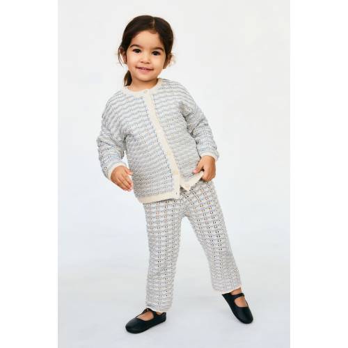 2-PIECE POINTELLE-KNIT COTTON SET (2-4M)