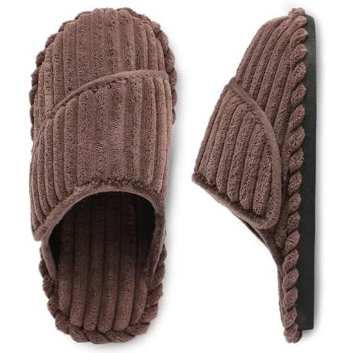 Besroad Womens Slippers Wide Diabetic Shoes Adjustable House Slippers Memory Foam Bedroom Shoes Arthritis Edema Indoor Outdoor
