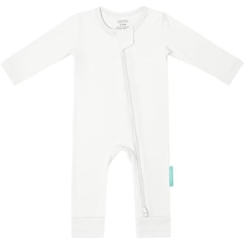 PurComfy Baby Long Sleeve Romper Jumpsuit, Premium Soft Rayon One Piece Pajamas Boy Girl 2-Way Zipper Coverall Sleeper