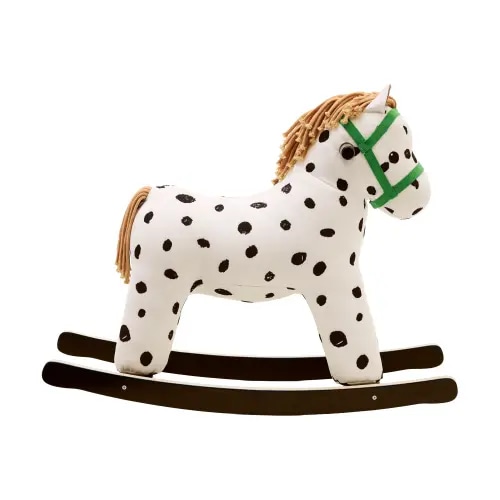 Pippi rocking horse, White-black