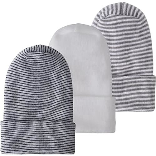 Newborn Baby Girl Hats Soft No Scratch Cotton Toddler Infant Beanie Caps Newborn Hospital Hat for Boy Girl 0-6 Months