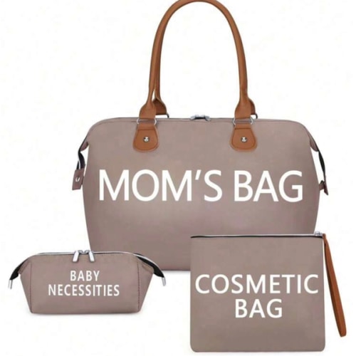 3pcs Travel Tote Bag With Shoulder Strap, Wet & Dry Separation, Bottle Storage For Mom | SHEIN USA