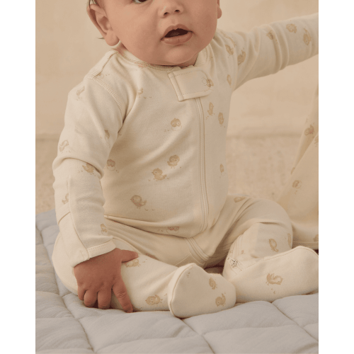 ZIP LONG SLEEVE SLEEPER FOOTIE - 0-3m / chicks