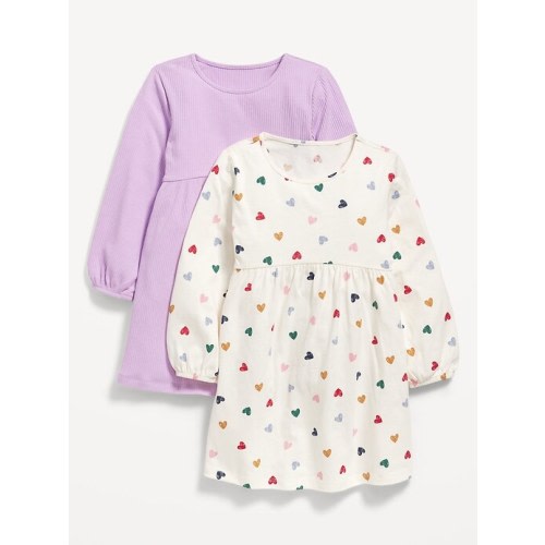 Long-Sleeve Fit and Flare Dress 2-Pack for Toddler Girls