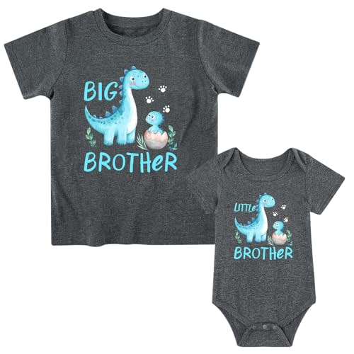 Funnycokid Big Brother Little Brother Matching Outfits | Toddler Lil Bro Boy Shirts Set Baby Gifts Clothes