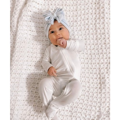 Marilee | Baby Blue & White Stripe | Buttery Seersucker Headwrap – Bunny Knots