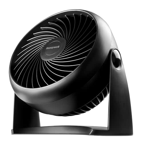 Honeywell TurboForce Air Circulator, Small Tabletop Fan, Quiet Personal Fan for Home or Office, 3 Speeds, 90 Degree Pivoting Head, Black, HT900 | Quiet Personal Fan for Home or Office, 3 Speeds, 90 Degree Pivoting Head
