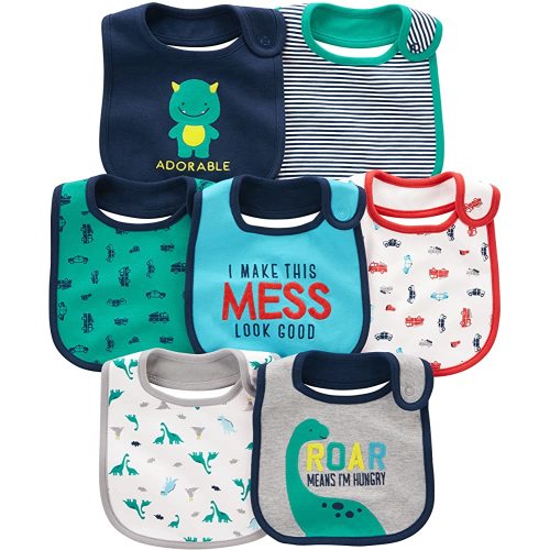 Simple Joys by Carter's Baby Boy's 7-Pack Teething Bib, Blue, One Size