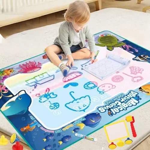 Educational Cute Cartoon Magic Water Canvas Drawing Mat, Large | Black Friday Sale TikTok Shop