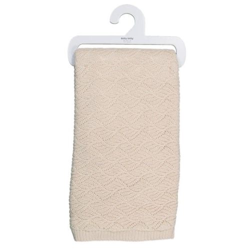 Cream Baby Sherpa Fleece Lined Knit Blanket | Best&Less™ Online