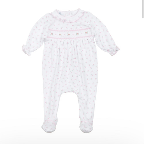 Baby Girl Pima Cotton Floral Footie - Magnolia Baby Juliette