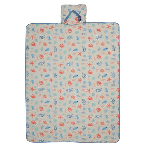 Mainstays Outdoor Beach Blanket (Sandproof, Water-Resistant), Coastal Vibe - 59"x79"