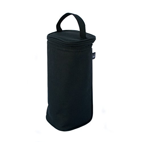 J.L. Childress Baby Bottle Bag, Breastmilk Cooler, Fits 1-2 Bottles, Black | Insulated, portable bottle & milk storage bag keeps contents chilled or warm, ideal for daycare & nursing, fits in diaper bag