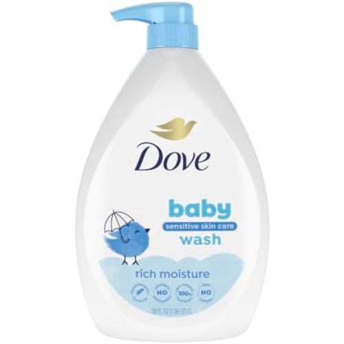Baby Dove Sensitive Skin Hydrating Body Wash, Tear-Free & 34oz
