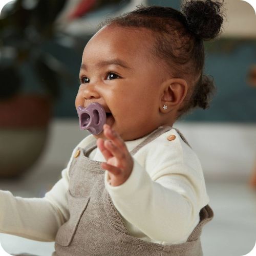 NUK for Nature Sustainable Silicone Pacifier - 0-6 Months - Neutral Girl - 3ct