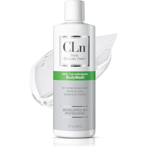 CLn® BodyWash –Non-Drying Body Wash, For Compromised Skin Prone to Eczema, Dermatitis, Rash & Hidradenitis Suppurativa, Fragrance-Free & Paraben-Free, 8 fl oz.
