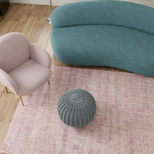 Dakota Fields Siva Cotton Pouf Ottoman & Reviews | Wayfair