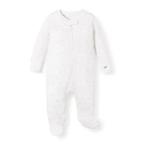 Baby's Pima Romper in Grey Stars