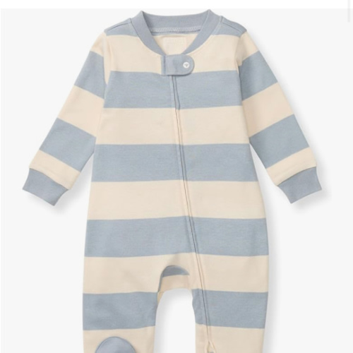 Burt's Bees Baby Boys Sleep and Play PJs, 100% Organic Cotton One-Piece Zip Front Romper Jumpsuit Pajamas