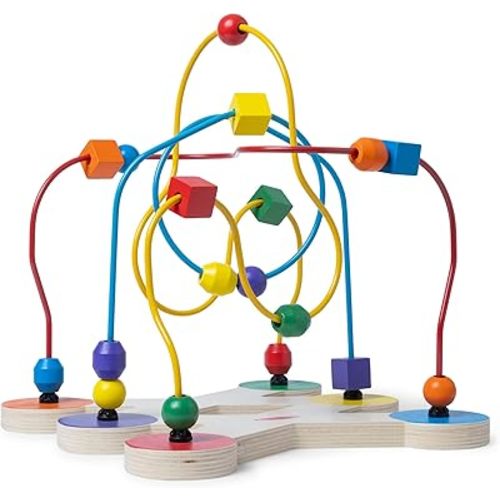 Melissa & Doug Classic Bead Maze - Wooden Educational Toy Wooden Bead Maze Toy for Toddlers Ages 3+