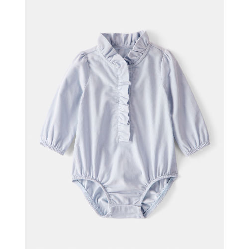 Baby Girl Corduroy Long-Sleeve Fashion Bodysuit - Blue - OshKosh B'gosh | Carter's
