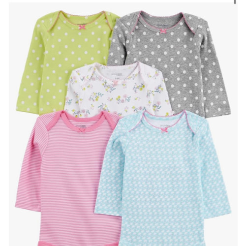 Simple Joys by Carter's baby-girls 5-pack Long-sleeve Bodysuit