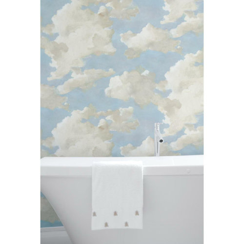 Latitude Run® Denin Clouds 20' L x 20.5" W Smooth Peel and Stick Wallpaper Roll & Reviews | Wayfair
