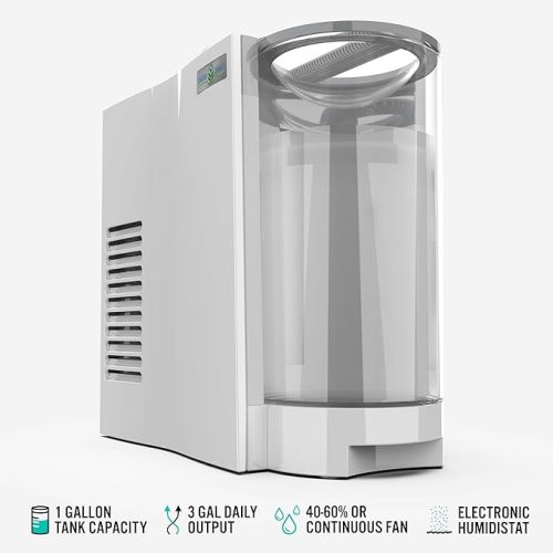 Vornado Energy Smart Evaporative Humidifier for Nursery with Automatic Shut-off, 1 Gallon Capacity, LED Display, White