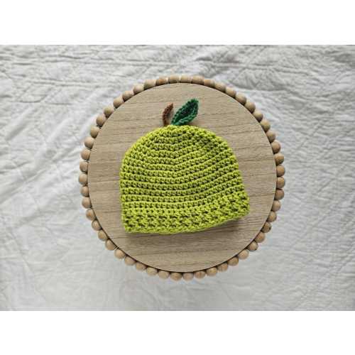 Pear Hat, Fruit Beanie, Newborn Baby Hat, Fruit Hat, Monthly Baby Photo Prop