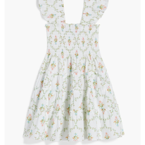 The Baby Ellie Nap Dress - Light Pink Trellis