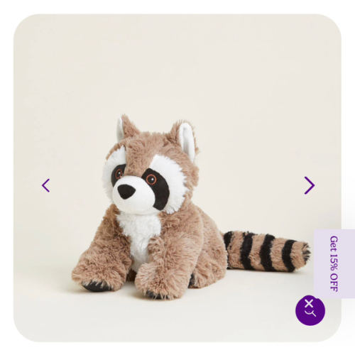 Warmies Raccoon Stuffed Animals | Weighted Raccoon Plush